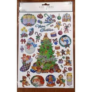 2023/24 Christmas Paper Crafts Foiled Christmas Tree Icons Stickers Scrapbook